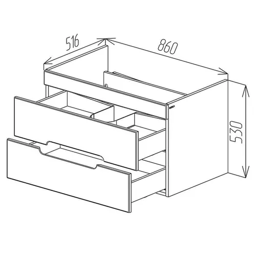 cumpără Dulap pentru lavoar Bayro подвесной Etna под умыв. Eden F1 860 белый мат în Chișinău 