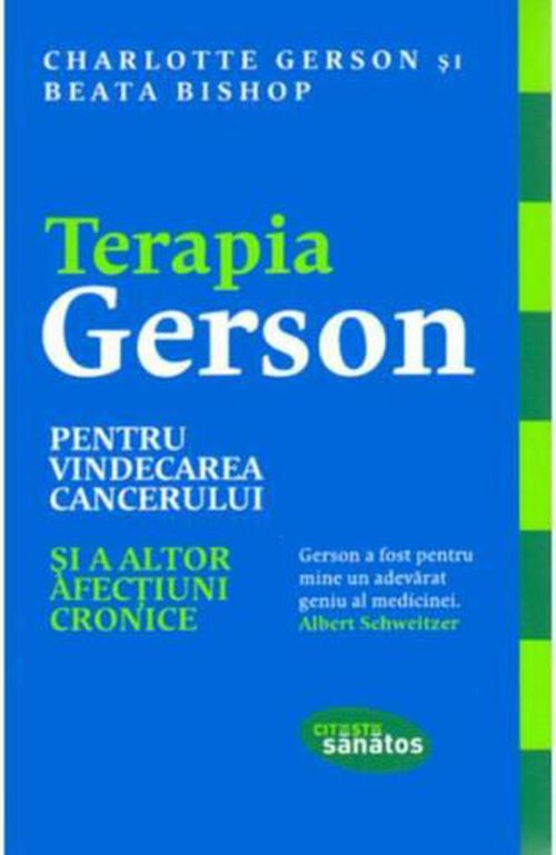 cumpără Terapia Gerson pentru vindecarea cancerului și a altor afecțiuni cronice în Chișinău 