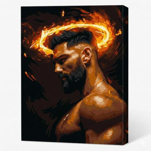 купить Картина по номерам Ideyka KHO8613 40x50cm Eco, Profilul masculinitatii в Кишинёве 
