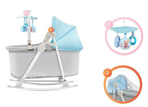купить Детское кресло-качалка KinderKraft 5в1 Unimo Light Blue/Gray в Кишинёве 
