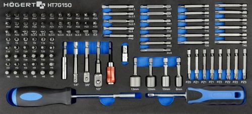 купить Система хранения инструментов Hoegert HT7G049-307 Тележка инструментальная 7 ящиков, 307 предмета в Кишинёве 