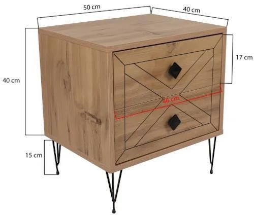 cumpără Noptieră Trendy Luna Pin, 50x55x40cm (GTR001541) în Chișinău 