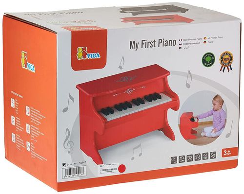 купить Музыкальная игрушка Viga 50947 My First Piano-Red 15 Keys в Кишинёве 