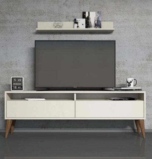 купить Тумба напольная для TV Trendy Cel mai bun, Crema 150x50x30cm в Кишинёве 