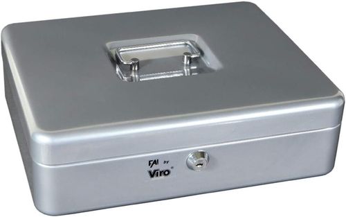 cumpără Cashboxe Viro 5286 Silver (90x300x240) cu cheie, art.03.033 în Chișinău 
