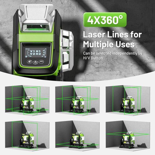 купить Нивелир лазерный Huepar HX04CG Nivela laser verde 4D в Кишинёве 