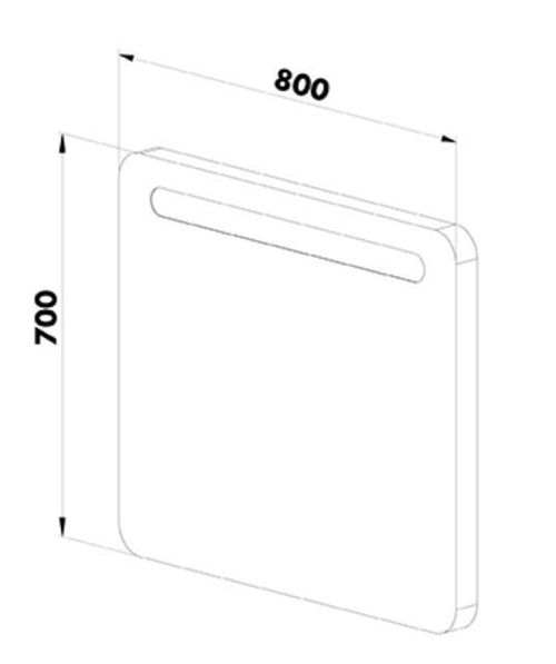 cumpără Oglindă baie Martat Irmak 80cm (white) LED în Chișinău 