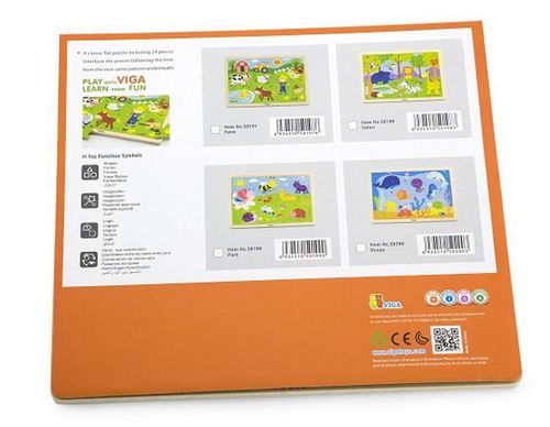 купить Головоломка Viga 50198 Зверята (24 эл.) в Кишинёве 