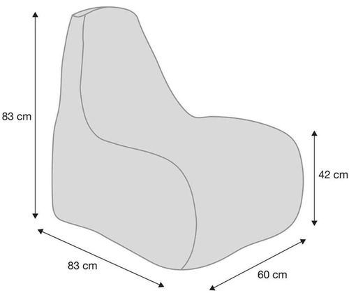 cumpără Fotoliu BeanBag BeanBag BM0473, Scaun Oxford MegaByte, Galben, L în Chișinău 