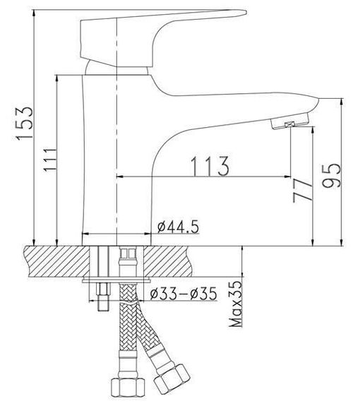 купить Смеситель для умывальника Ferro NICE 97001/1.0 в Кишинёве 