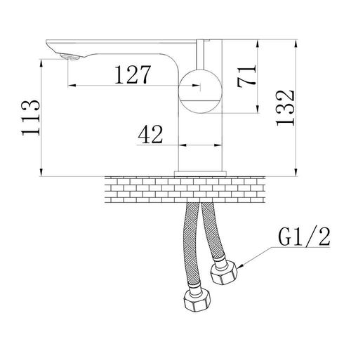 купить Смеситель для умывальника Mat|eco Marble черный в Кишинёве 