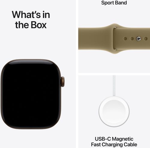 cumpără Ceas inteligent Apple Watch Series 12 GPS 46mm Dark Bronze Aluminium Case with Olive Sport Band S/M MJEQ4 în Chișinău 