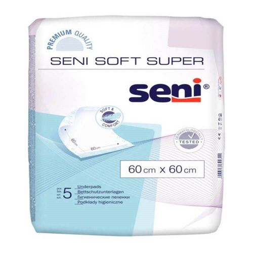 Пелёнки непромокаемые Seni Soft Super (60х60 см) 5 шт 