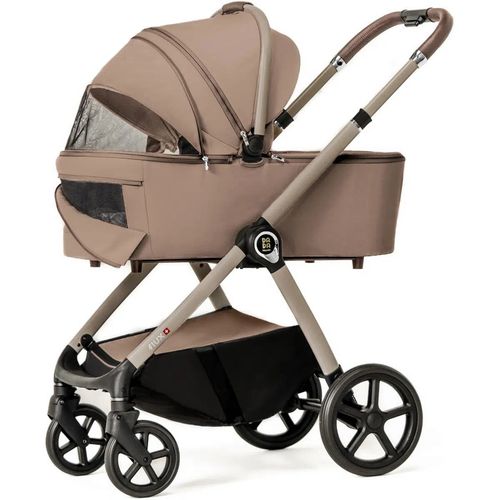 купить Детская коляска DadaPrams Carucior 2in1 Flux Beige + Adaptoare в Кишинёве 