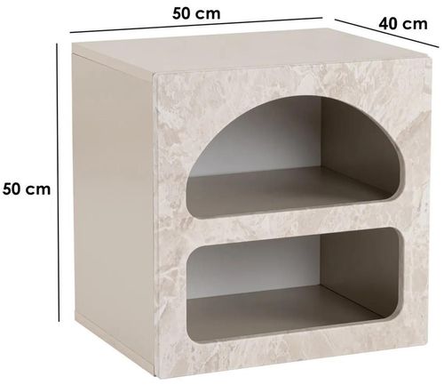 купить Тумбочка Trendy Lorin-Travertine, 50x50x40cm в Кишинёве 