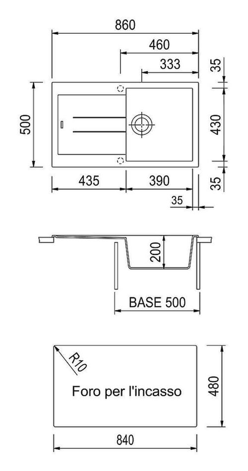 cumpără Chiuvetă bucătărie Plados AM8610 ELEGANCE Nanostone în Chișinău 