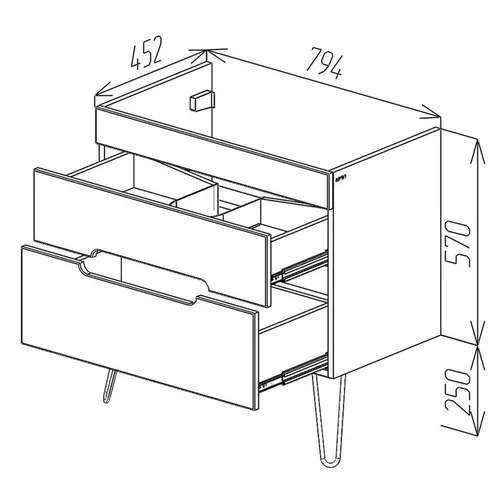 cumpără Dulap pentru lavoar Bayro универсальный Etna под умыв. Argo 800 белый мат în Chișinău 