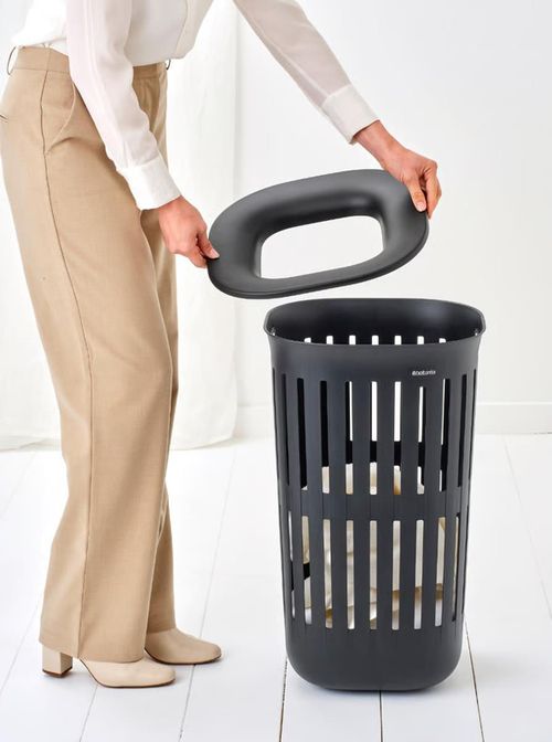 cumpără Coș pentru rufe Brabantia 24 46 67 Collect-It 55L, Black în Chișinău 