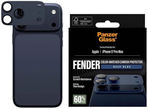 купить Стекло защитное для смартфона PanzerGlass Fender Camera Protector Deep Blue iPhone 17 Pro Max (PG_PG94000) в Кишинёве 