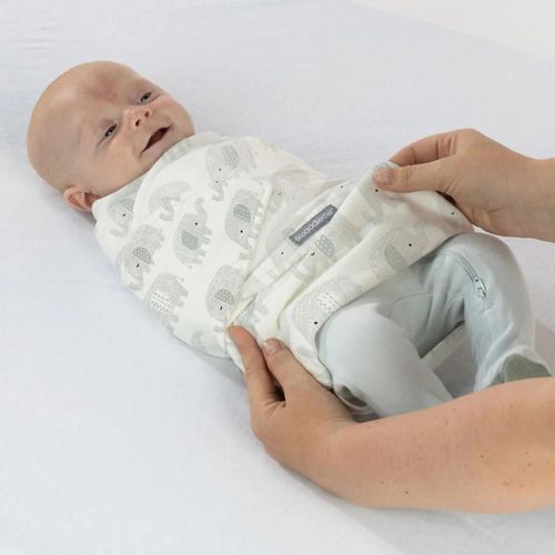 cumpără Accesoriu pentru înfășat Bright Starts 17261-053 Ingenuity Swaddle Me Scribble Elephant Monogram (0-3 luni) în Chișinău 