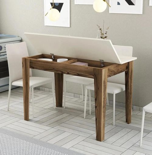 cumpără Masă Trendy Kiev 508-Nuc, Smantana 110x75x72cm în Chișinău 