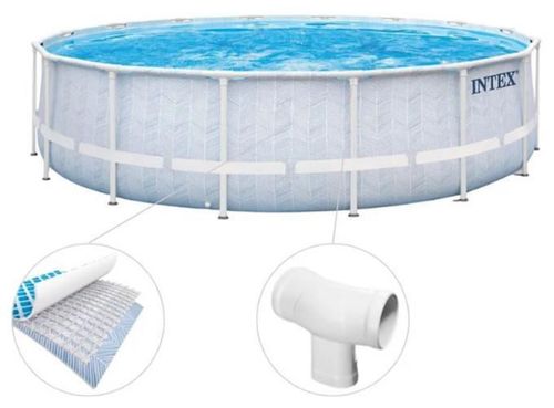купить Бассейн каркасный Intex 26746 Chevron Prism Frame Premium Pool 488x122cm, 19156L, cadru metalic в Кишинёве 