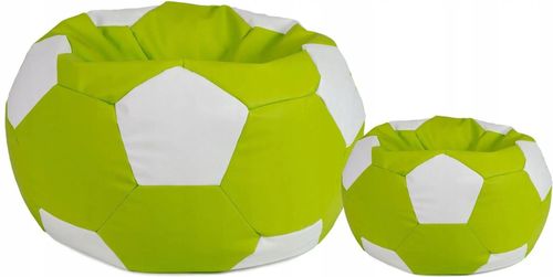 cumpără Fotoliu BeanBag BeanBag BM6011, Minge Ares din piele ecologică, L, verde și alb în Chișinău 