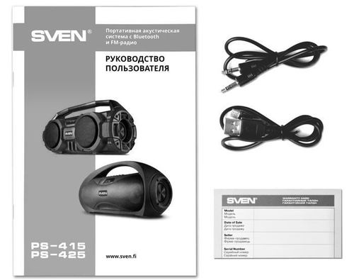 купить Колонка портативная Bluetooth Sven PS-415 Black в Кишинёве 