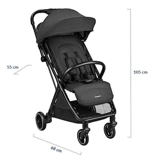 купить Детская коляска Kikka Boo Lauren Dark Grey (3801001031362) в Кишинёве 