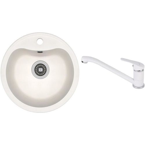 купить Мойка кухонная со смесителем Dr.Gans Dora + SanDonna F 1066 alb в Кишинёве 