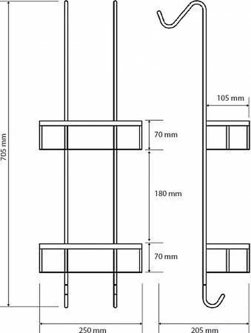 купить Полка для ванной Bemeta Cytro suspendata dubla 146208422 в Кишинёве 