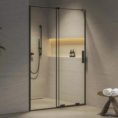 купить Перегородка для душевой кабины Ravak Shower door Roll 120x195 Black transparent RODP2-120 (X08VG0300Z1) в Кишинёве 
