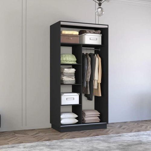 cumpără Dulap Mobildor-Lux Fox uși glisante din PAL (140x60x210H cm) Anthracite în Chișinău 