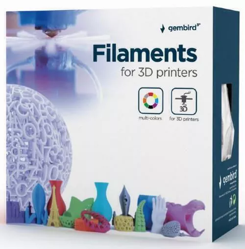 cumpără Filament pentru imprimantă 3D Gembird PLA Filament, Transparent, 1.75 mm, 1 kg în Chișinău 