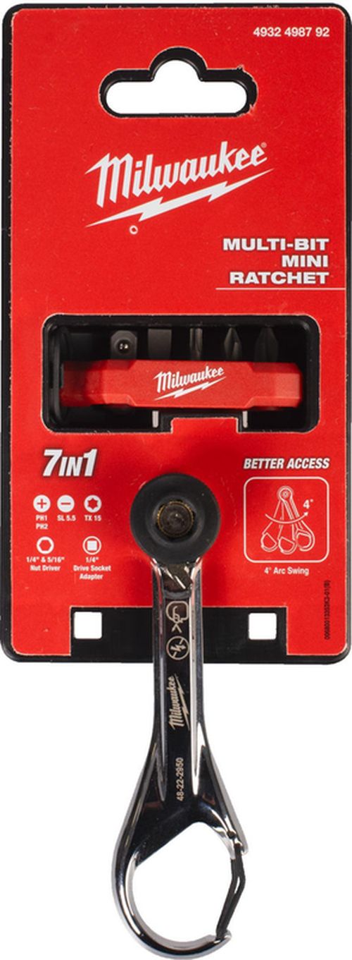 cumpără Set de unelte de mână Milwaukee 4932498792 Mini clichet Multi-Bit 7-în-1 în Chișinău 