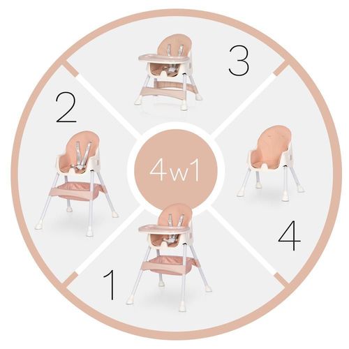 cumpără Scaun de masă Colibro Picolo Pastel Hc (Crystal Pink) în Chișinău 