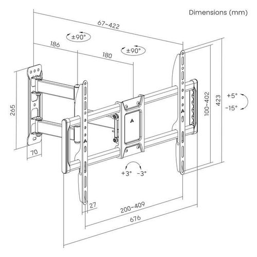 cumpără Suport TV de perete Gembird WM-90ST-01 în Chișinău 