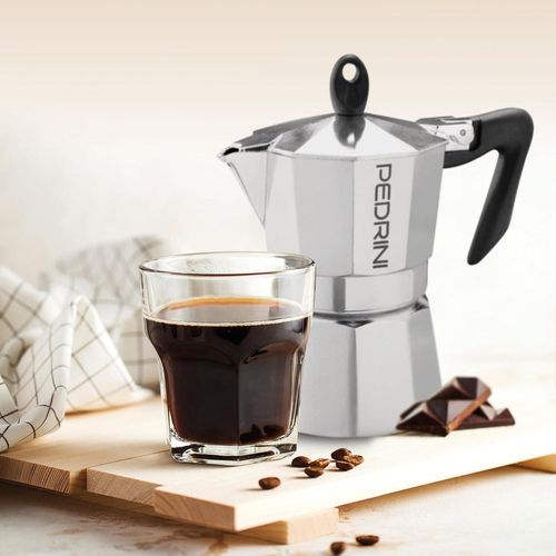 купить Кофеварка гейзерная Pedrini 25652 на 1 чашку, алюминевая в Кишинёве 