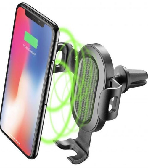 cumpără Suport auto Helmet Wesdar Wireless Airvent Car Holder QC2.0, Silver în Chișinău 