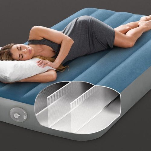 купить Надувной матрас Intex 64187 Prestige Downy, 99x191x25cm cu pompa integrată 5V, max.136kg в Кишинёве 