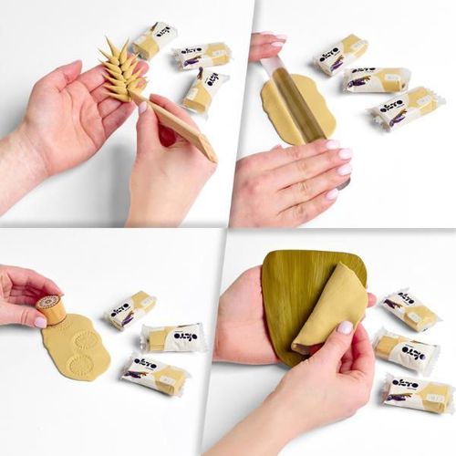 купить Набор для творчества Okto 10024 Plastilină aerată Air Clay Colours, 10buc, bej, mărimea S в Кишинёве 