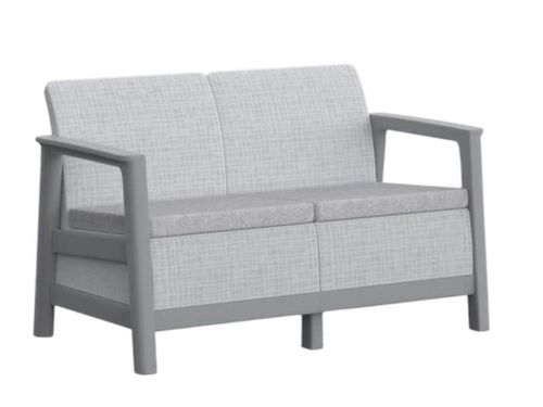купить Садовая мебель Keter 57960 Set mobilier 4 unitati: masa, 2 fotoli, canapea, gri/gri inchis в Кишинёве 