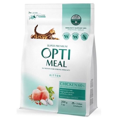 cumpără Hrană pentru animale de companie Optimeal 24231087 Сухой корм Super Premium для котят, курица, 6x200гр în Chișinău 