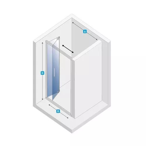 cumpără Cabină de duș New Trendy Alta 90x195 6mm D-0088A în Chișinău 