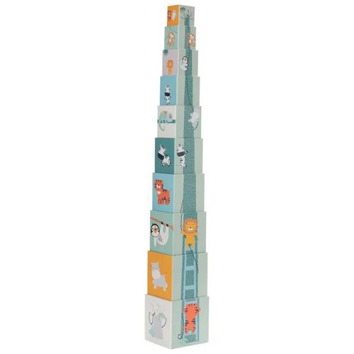 купить Игрушка Premaman PJQA5N-CCC-UNQ Set de cuburi Happy Wild, 10buc в Кишинёве 
