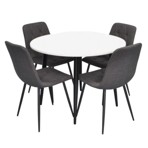 cumpără Set masă și scaune Evelin di Costacurta стол DT-402-3B + 4 стула YTC-080B Dark grey în Chișinău 