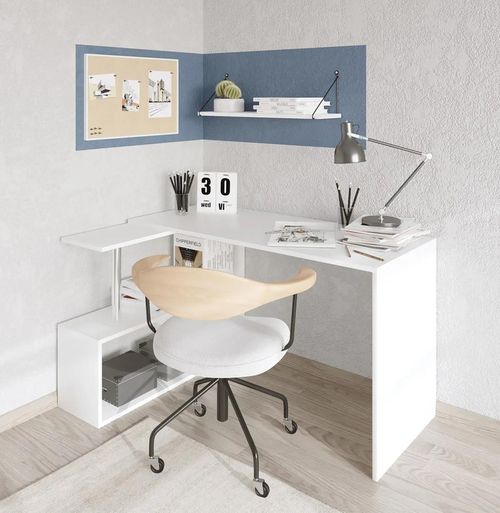 cumpără Masă de birou Trendy Gelincik, Alb, 130x74x94cm în Chișinău 