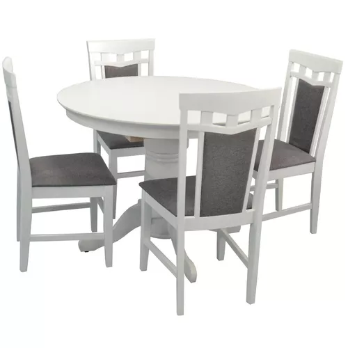 cumpără Set masă și scaune Evelin di Costacurta стол Capella White + 4 стулa Deepa R White/Grey în Chișinău 