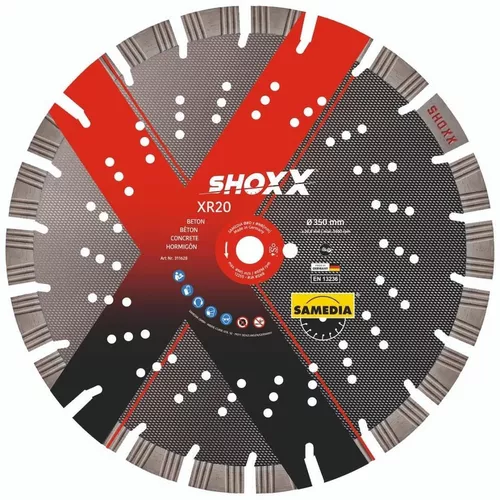 купить Диск отрезной Samedia Q12021-311629 disc diamantat pt beton Shoxx XR20 d.350x25.4 22 seg в Кишинёве 