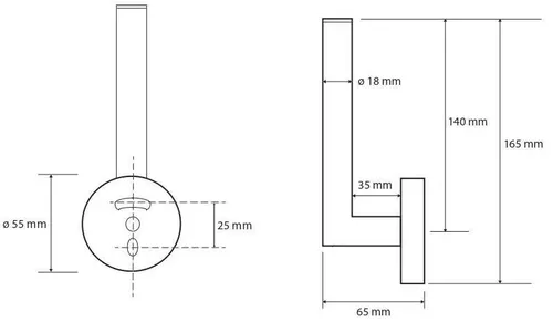 купить Держатель бумаги Bemeta Graphit, suport hirtie WC 156112032 в Кишинёве 
